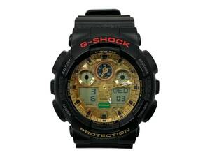 CASIO (カシオ) G-SHOCK Gショック MANEKINEKO マネキネコ デジアナ腕時計 クォーツ GA-100TMN ブラック ゴールド メンズ/036