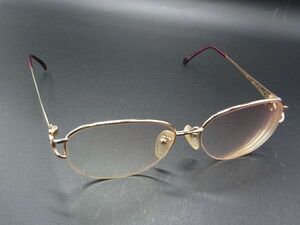 YVESSAINTLAURENT イヴサンローラン 55□16 133 度入り メガネ 眼鏡 レディース メンズ ゴールド系 DE0369