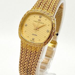CHRISTIAN ORANI 腕時計 ストーン 3針 クォーツ quartz Swiss ゴールド文字盤 金 クリスチャンオラニ Y792