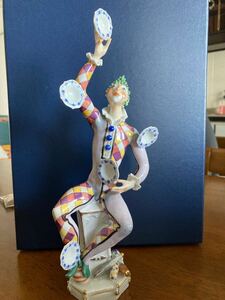 マイセン 道化師ジャグラー Meissen Figur Clown Jongleur シュトラング＆ブレッチュナイダー作 陶器人形 アンティーク 