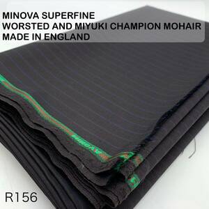 R156-3.4m MINOVA SUPERFINE WORSTED AND MIYUKI CHAMPION MOHAIR MADE IN ENGLAND