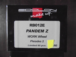 EIDOLON　アイドロン　1／43　RB012E　PANDEM Z 2023 (WORK Wheel)　プレアデス2　限定60台　未開封　未使用