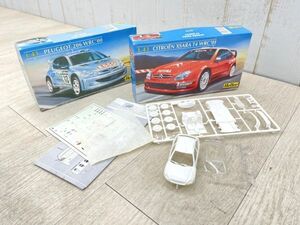 1円 未組立 Heller 1/43 プジョー206WRC ’00 80193 シトロエンクサラ T4 WRC ’01 80195 2個 まとめて プラモデル エレール 即日配送