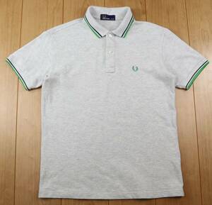 美品★FRED PERRY フレッドペリー　ティップライン半袖ポロシャツ/F1102/日本製/Mサイズ