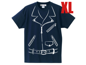 だまし絵 Wライダース T-shirt NAVY XL/the real mccoy