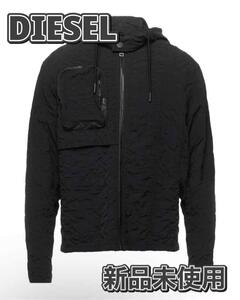 年末セール　定価8.9万 DIESEL ディーゼル ナイロン ジャケット 正規品人気 メンズ ブラック 秋 冬 コート