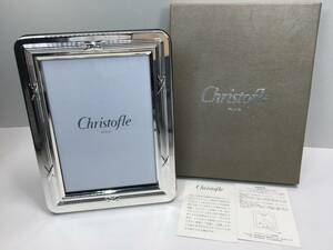 【パケプラ無料】極美品 Christofle クリストフル 写真立て フォトフレーム シルバープレート 銀張り インテリア[l6856]