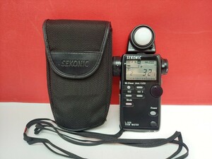 ■防湿庫保管品 SEKONIC 露出計 L-508 ZOOM MASTER 通電確認済 カメラ アクセサリー 付属品 ケース付 セコニック