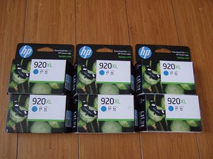 同梱可■6個 新品 純正 HP Officejet PRODUCT CD972AA 920XL インクカートリッジ シアン 期限：2024/APR ヒューレットパッカード