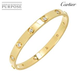 カルティエ Cartier ラブ ブレス #16 フル ダイヤ K18 YG イエローゴールド 750 ブレスレット バングル Love Bracelet 90225776