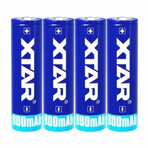 ●新品 XTAR 大容量リチウムイオンバッテリー14500 800mAh 3.7V 充電池 4本 セット充電池専用ケース付Li-ion保護回路付 メーカー保証付！●