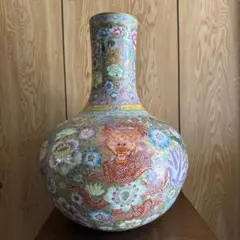 中国花瓶　天球瓶　高さ約38cm