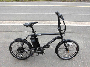 1円～21TECHNOLOGY 電動自転車 SPEED 24V SHIMANO 6段 20インチ タイヤ新しい 黒色 動作確認済 320