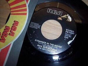 VG+ 1985 Rick Springfield Stranger In The House/Celebrate Youth 7" 45RPM w/slv 海外 即決