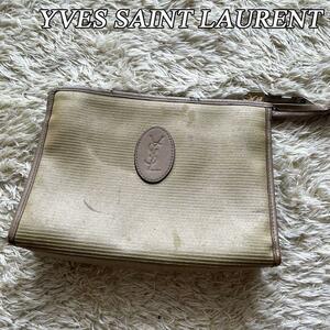 Yves Saint Laurent YSL イヴサンローラン セカンドバック クラッチバッグ ロゴ ヴィンテージ