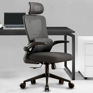 オフィスチェア メッシュ 椅子 テレワーク 疲れない デスクチェア 人間工学 リクライニング ロッキング S字立体背もたれ 跳ね上げ式、