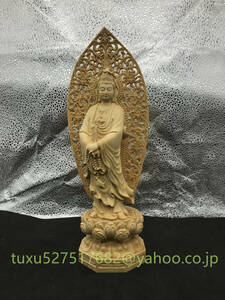 極上質 持珠観音 仏教工芸品 精密細工 木彫仏像 精密彫刻 極上品 仏師で仕上げ品