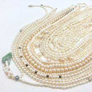 「淡水パールアクセサリーパーツおまとめ」a 重量約182g 淡水真珠 ケシ バロック ベビー pearl Pearl necklace accessory ルース CE0