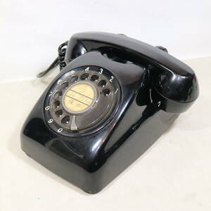 昭和 レトロ 黒電話 600-A1 1964年 電話機 ダイヤル式 日本電信電話公社 時代物 当時もの ビンテージ ヴィンテージ 中古