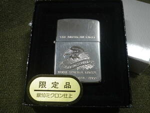 ZIPPO limited edition silver 10μ★ジッポー 　アメリカンイーグル eagle シルバー 10ミクロン リミテッド オイルライター