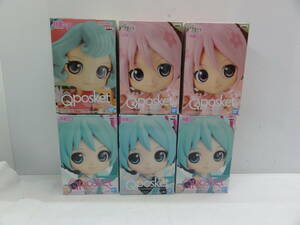 Ｗ798 未開封 Q posket キューポスケット 初音ミク 桜ミク フィギュア プライズ まとめ売り