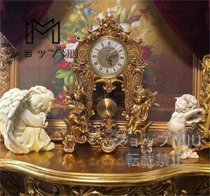 置時計 天使 エンジェル フレア フルールデリス バロック調 装飾 ロココ調 ゴールド アンティーク インテリア 中世 教会