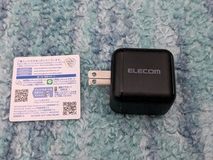 0604u2022　エレコム 充電器 65W USB PD対応 小型 Type-C 1ポート PPS対応 GaN II採用 PSE認証 ブラック EC-AC8565BK