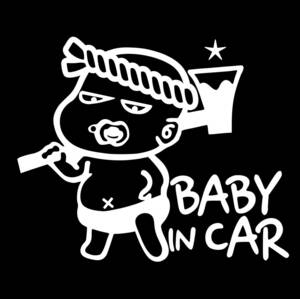 ベビーインカー チャイルドインカー カッティング ステッカー Baby in car