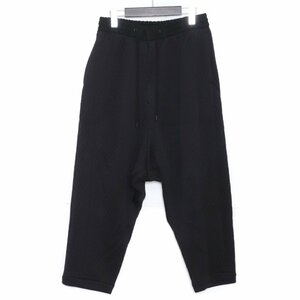 DEVOA 22AW Dropcrotch cropped pants サイズ1 ブラック デヴォア ドロップクロッチクロップドサルエルパンツ