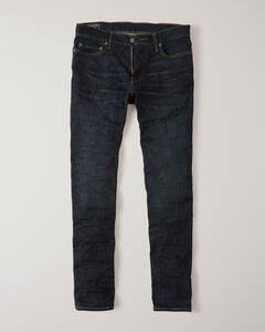 ■【アバクロ／Abercrombie & Fitch】ストレートジーンズ■30×30／DARK WASH■ホリスター■