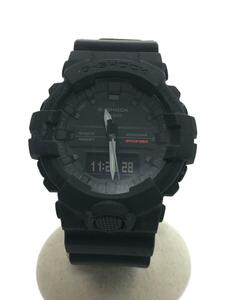 CASIO◆クォーツ腕時計・G-SHOCK/デジアナ/ラバー/BLK/BLK