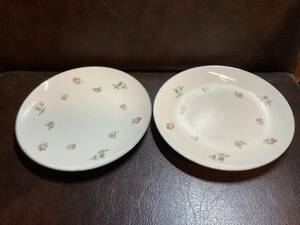 ◎希少美品 D334b Noritake ノリタケ　Ivory China　1962年 ケーキ プレート16.3㎝ 2客