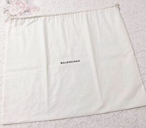 バレンシアガ「BALENCIAGA」 バッグ保存袋 現行（3699）正規品 付属品 内袋 布袋 巾着袋 46×39cm バッグ用 ホワイト 布製