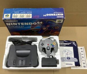 X1127 NINTENDO64 本体 コントローラー ACアダプター AVケーブル 箱 説明書 動作確認済