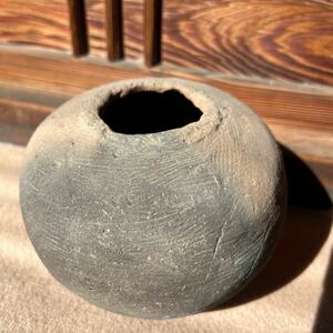 須恵器　古い壺　陶磁　アンティーク