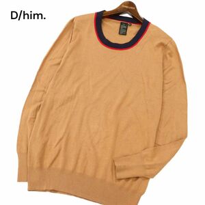 D/him. ダブルスタンダード クロージング 通年 Uネック レーヨン★ ニット セーター Sz.46　メンズ　C4T00049_1#L