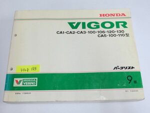 VIGOR ビガー CA1 2 3 5 9版 ホンダ パーツリスト パーツカタログ ＃J