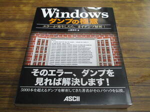 G106【Windowsダンプの極意】上原祥市著/2009年4月1日第1版第4刷発行 帯付