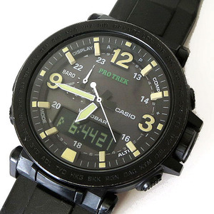 カシオ CASIO 腕時計 プロトレック PRO TREK PRG-600Y-1JF タフソーラー 電波ソーラー トリプルセンサー アナデジ 黒 ブラック メンズ