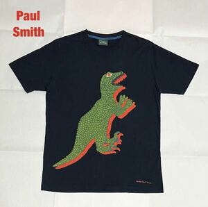 【人気】Paul Smith　ポールスミス　半袖Tシャツ　DINO BIG PRINT T-SHIRT　恐竜　ユニセックス　ブランドロゴ　クルーネック　282548 011R