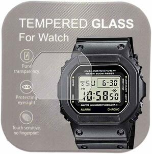 [２枚入り]腕時計DW-5600用 9H強化ガラスフィルム 高い透明度 傷防止