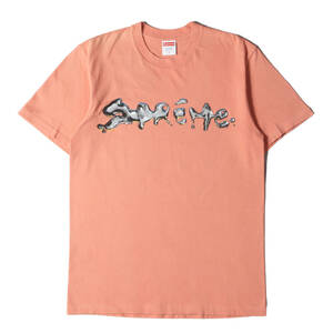 Supreme シュプリーム Tシャツ サイズ:S 18AW リキッドロゴ クルーネック 半袖Tシャツ Liquid Tee テラコッタ トップス カットソー