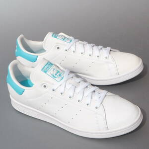 デッド!! 29cm 新品 2020年 adidas Originals STAN SMITH スタンスミス 白ｘ水色 天然皮革/合成皮革