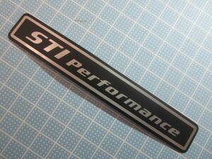 銀版TYPE B シルバー STI Performance エンブレム ステッカー オーナメント 横約118ｍｍ スバル