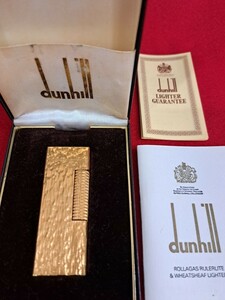 ◆◇dunhill ダンヒル ローラー式 ライター着火確認OK ゴールド 喫煙具 喫煙グッズ◇◆【中古品】