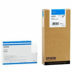 【新品】(まとめ) エプソン EPSON PX-P／K3インクカートリッジ シアン 350ml ICC57 1個 【×10セット】
