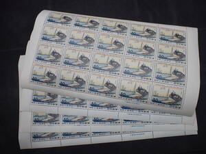 ◆希少◆日本切手　1959年　国際文通週間　桑名　未使用　シート計4枚◆①