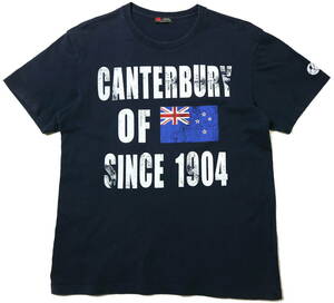 訳あり（仕事着向き）/お洒落！◆CANTERBURY カンタベリー 綿100地 半袖Tシャツ◆Lサイズ（身長173-177センチ位）