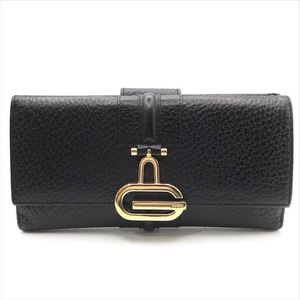 美品 GUCCI グッチ G金具 レザー Wホック 二つ折り 長財布 ウォレット a3235