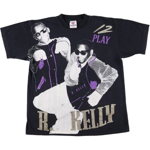 古着 90年代 T-AMERICA R.KELLY R.ケリー RandB 両面プリント バンドTシャツ バンT メンズL ヴィンテージ /evb002191